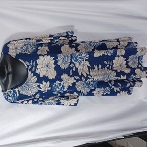 Cest la Vie | Floral 3/4 Length Sleeve Swing Dress |  2X, NWT